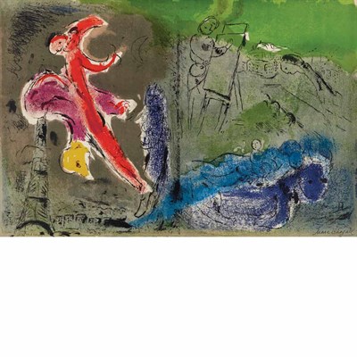 Lot 328 - Marc Chagall VISION OF PARIS (MOURLOT 81)...