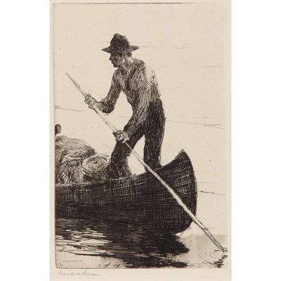 Lot 305 - Frank Weston Benson RIVERMAN (P. 195) Etching...