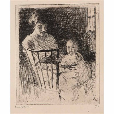Lot 300 - Frank Weston Benson (1862-1951) MOTHER AND...