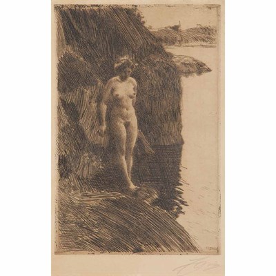 Lot 498 - Anders Zorn PRECIPICE (A. 228) Etching, 1909,...