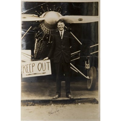 Lot 96 - LINDBERGH, CHARLES A. Signed photograph...