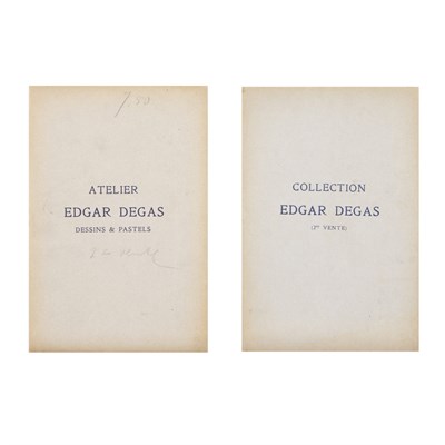Lot 121 - DEGAS, EDGAR Group of auction catalogues for...