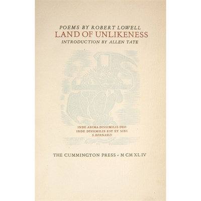 Lot 196 - LOWELL, ROBERT Land of Unlikeness. [Cummington,...