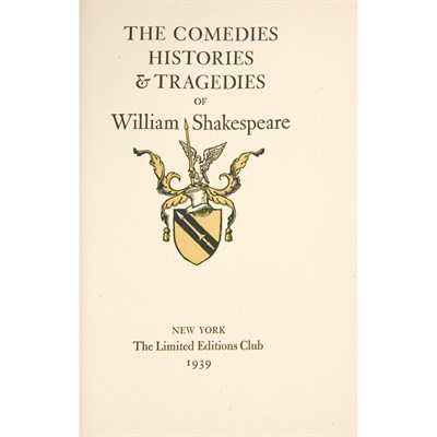 Lot 167 - [LIMITED EDITIONS CLUB] SHAKESPEARE, WILLIAM....