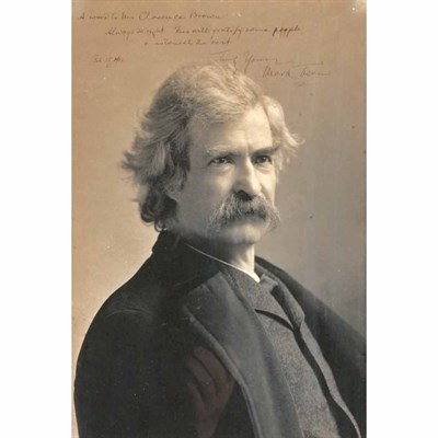 Lot 184 - [CLEMENS, SAMUEL L.=MARK TWAIN] Photograph...