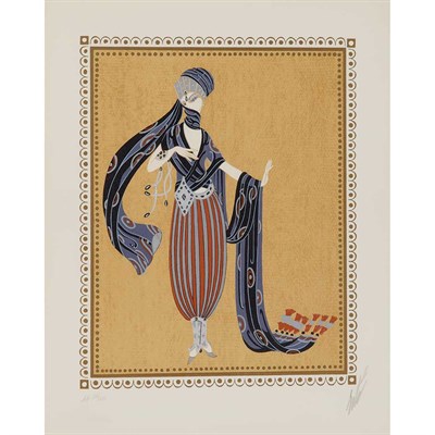 Lot 349 - Erte SCHEHEREZADE (L. 154-158) Nine color...