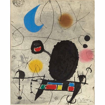 Lot 394 - Joan Miró UNTITLED (DUPIN 448) Color etching,...