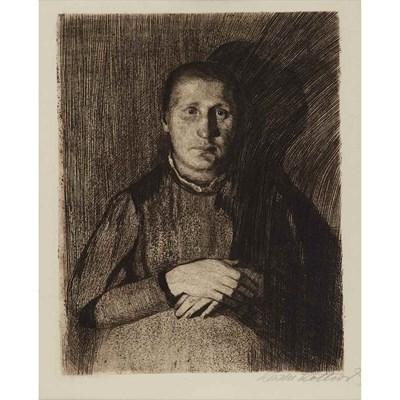 Lot 372 - Kathe Kollwitz (1867-1945) FRAU MIT...