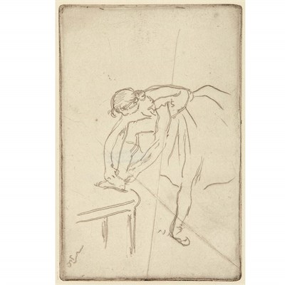 Lot 339 - Edgar Degas (1834-1917) DANSEUSE METTANT SON...