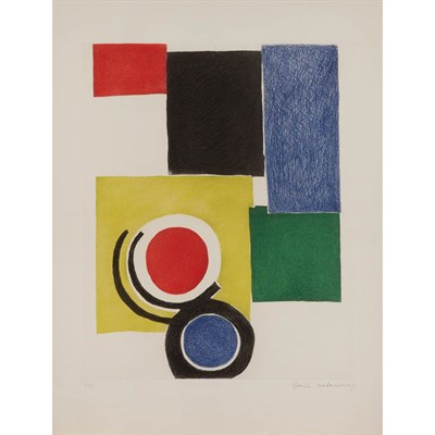 Lot 342 - Sonia Delaunay COMPOSITION Color etching and...