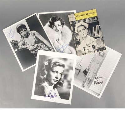 Lot 241 - BACALL, LAUREN AND CLAUDETTE COLBERT Group of...