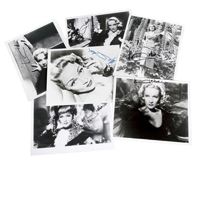 Lot 242 - DIETRICH, MARLENE Group of eleven signed film...