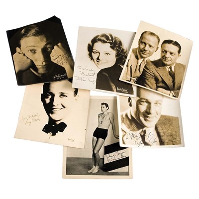 Lot 250 - [HOLLYWOOD AUTOGRAPHS] Group of seventeen...