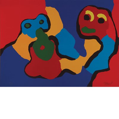 Lot 296 - Karel Appel COMPOSITIONS Color lithographs,...