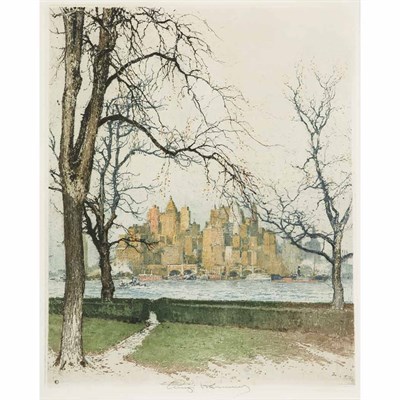 Lot 364 - Luigi Kasimir (1881-1962) NEW YORK FROM...