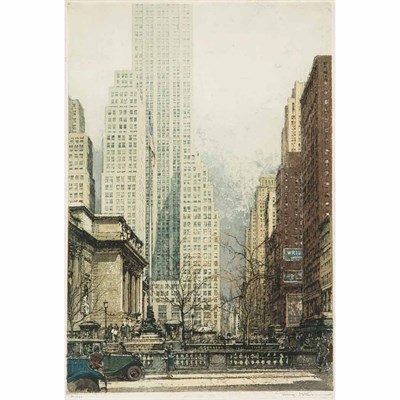 Lot 366 - Luigi Kasimir FIFTH AVENUE, NEW YORK Color...