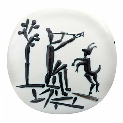 Lot 433 - Pablo Picasso FLUTE PLAYER AND GOAT (A.R. 382)...
