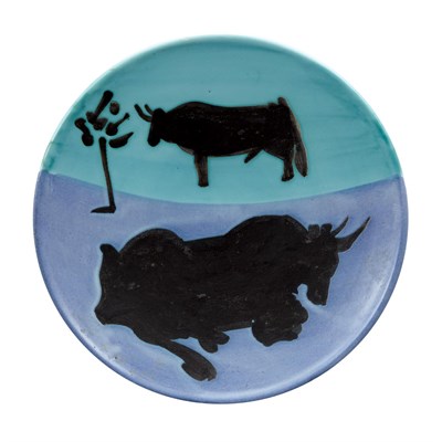Lot 419 - Pablo Picasso TOROS (A.R. 161) Painted and...