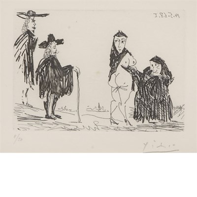 Lot 410 - Pablo Picasso LA CELESTINE EN ACTION: RACOLAGE...
