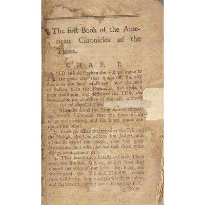 Lot 87 - [AMERICAN REVOLUTION] The First Book of the...