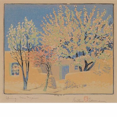 Lot 297 - Gustave Baumann SPRING, NEW MEXICO Color...