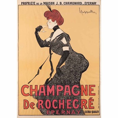 Lot 1025 - Leonetto Cappiello CHAMPAGNE DE ROCHEGRE Color...