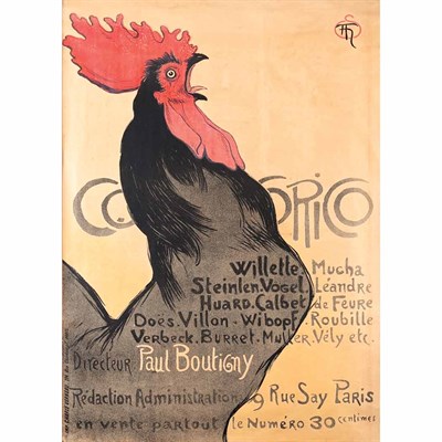 Lot 1048 - Theophile Alexandre Steinlen COCORICO Color...
