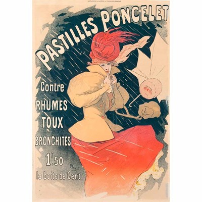 Lot 1032 - Jules Cheret PASTILLES PONCELET Color...