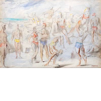 Lot 1003 - Reginald Marsh American, 1898-1954 Coney...