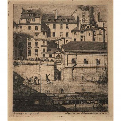 Lot 435 - Charles Meryon LA MORGUE (S. 42) Etching and...