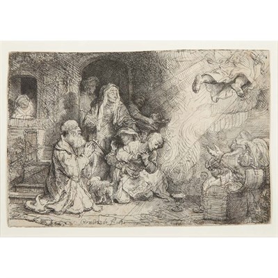 Lot 511 - Rembrandt van Rijn THE ANGEL DEPARTING FROM...
