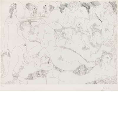 Lot 475 - Pablo Picasso FEMMES PRENANT LE SOLEIL A LA...