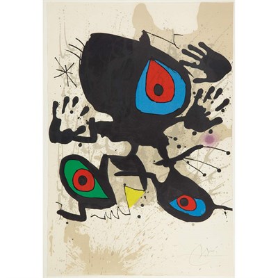 Lot 443 - Joan Miró HOMAGE TO MIRO (M. 895) Color...