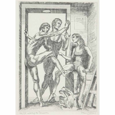 Lot 302 - Paul Cadmus WAITING FOR REHEARSAL (DAVENPORT...