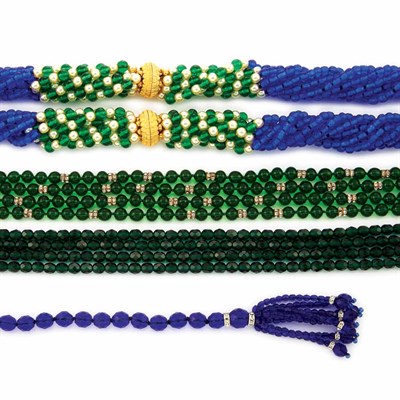 Lot 1156 - Group of Assorted Glass, Plastic, Imitation Pearl, Metal and Rhinestone Necklaces