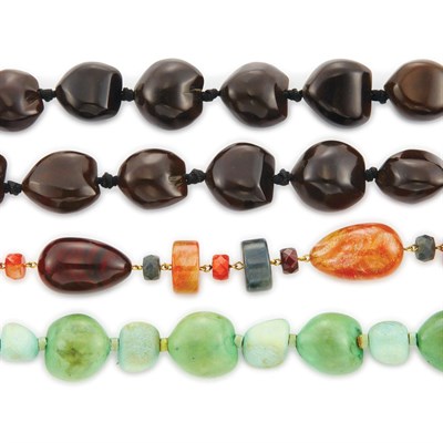 Lot 1191 - Group of Assorted Large Bead Necklaces