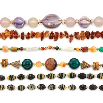 Lot 1180 - Group of Assorted Bead Necklaces