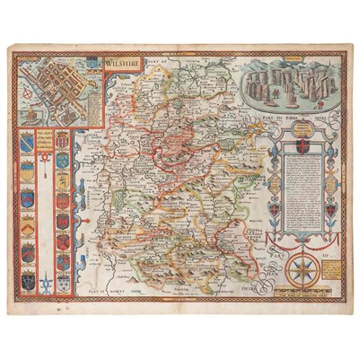 Lot 89 - [MAPS] SPEED, JOHN. Wilshire. London: Sudbury...