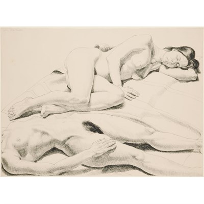 Lot 464 - Philip Pearlstein TWO RECLINING NUDES (FIELD...