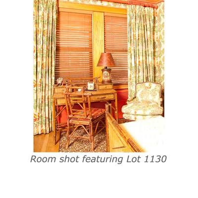 Lot 1130 - Set of Printed Fabric Curtains Height of each...