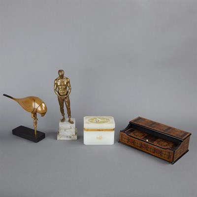 Lot 1116 - Group of Four Desk Accessories Comprising a...