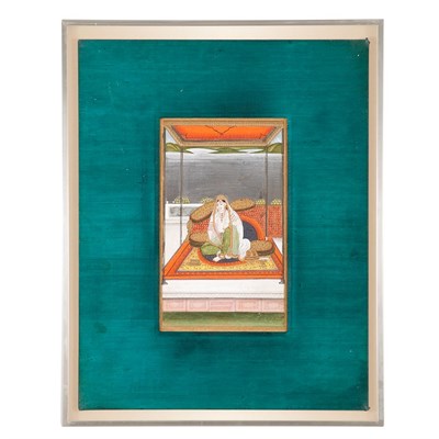 Lot 1083 - Indian Painting on Paper Depicting a man in a...