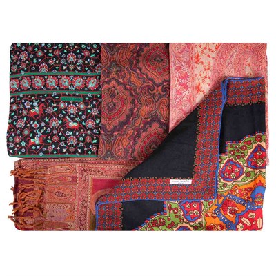 Lot 1147 - Group of Wool Paisley Designer Scarfs...