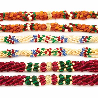 Lot 1168 - Group of Assorted Glass, Plastic and Imitation Pearl Necklaces