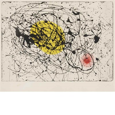 Lot 437 - Joan Miró L'OISEAU LUNE JAUNE (DUPIN 362)...