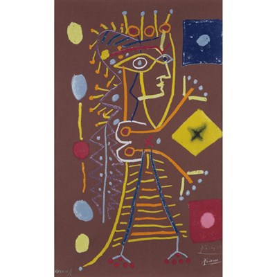 Lot 501 - After Pablo Picasso JACQUELINE Color...