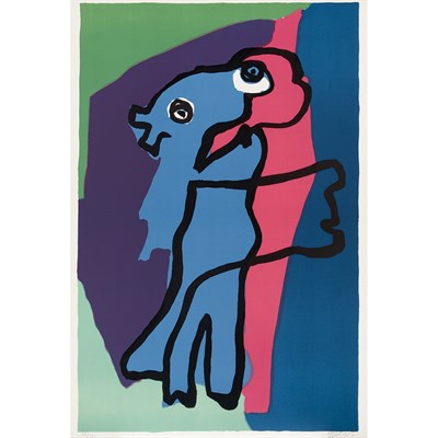 Lot 281 - Karel Appel WALKING ALONE; HEAD PIECES Color...