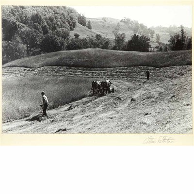 Lot 97 - ROTHSTEIN, ARTHUR Cutting Hay, Vermont-1937,...