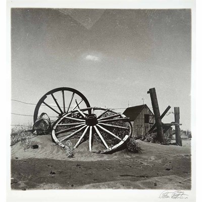 Lot 99 - ROTHSTEIN, ARTHUR [Wagon wheels at abandoned...