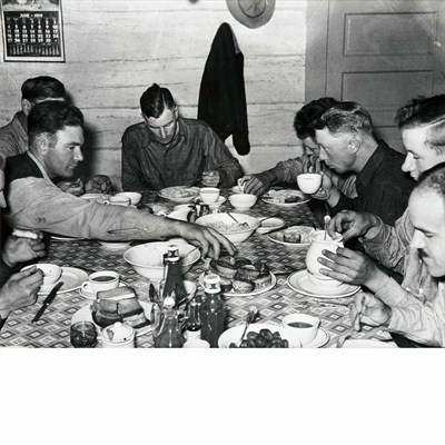 Lot 7 - ROTHSTEIN, ARTHUR Ranch hands at dinner,...